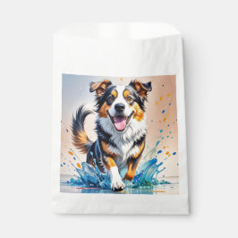 Bolsa De Papel Perro divertido juguetón feliz gigante colorido, s