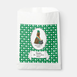 Bolsa De Papel Perro irlandés del Día de San Patricio (rojo 1) Gr