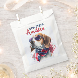 Bolsa De Papel Perro Patriota-Beagle