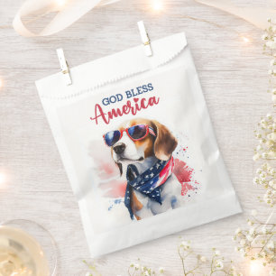 Bolsa De Papel Perro Patriota-Beagle