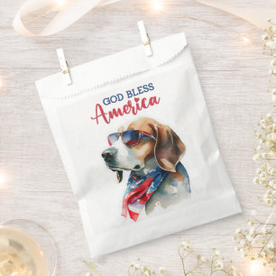 Bolsa De Papel Perro Patriota-Beagle