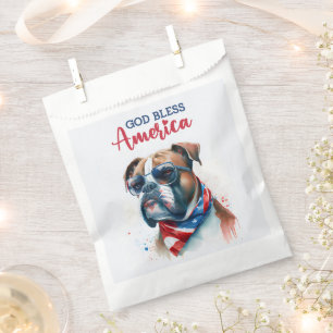 Bolsa De Papel Perro Patriota-Boxeador