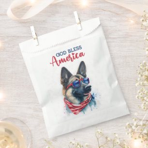 Bolsa De Papel Perro Patriota-Pastor Alemán