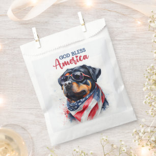 Bolsa De Papel Perro Patriota-Rottweiler