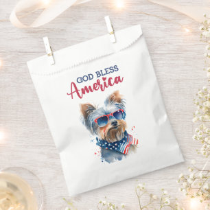 Bolsa De Papel Perro Patriota-Yorkie