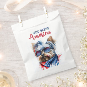 Bolsa De Papel Perro Patriota-Yorkie