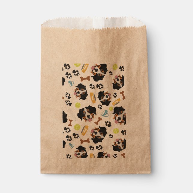 Bolsa De Papel Perro sonriente Perro de montaña Bernese (Anverso)