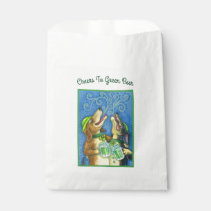 BOLSA DE PAPEL PERROS HOUND IRLANDESES, ST. LA CERVEZA VERDE DEL 