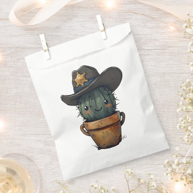 Bolsa De Papel Personaje del Sheriff Spike-Cactus (Cortado)