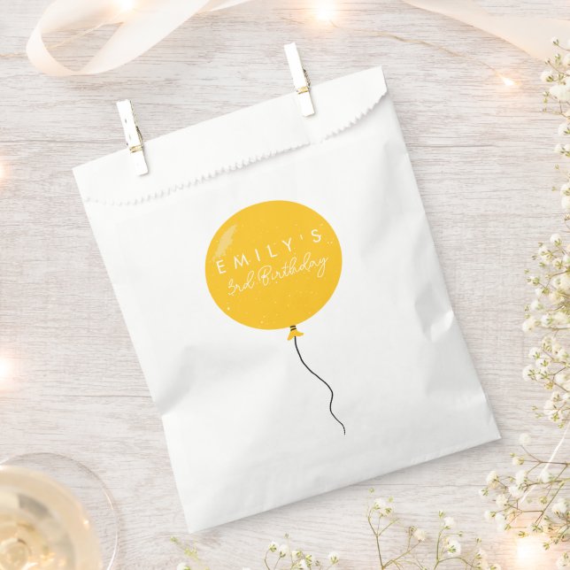 Bolsa De Papel Personalised Balloon Party birthday christening  (Cortado)