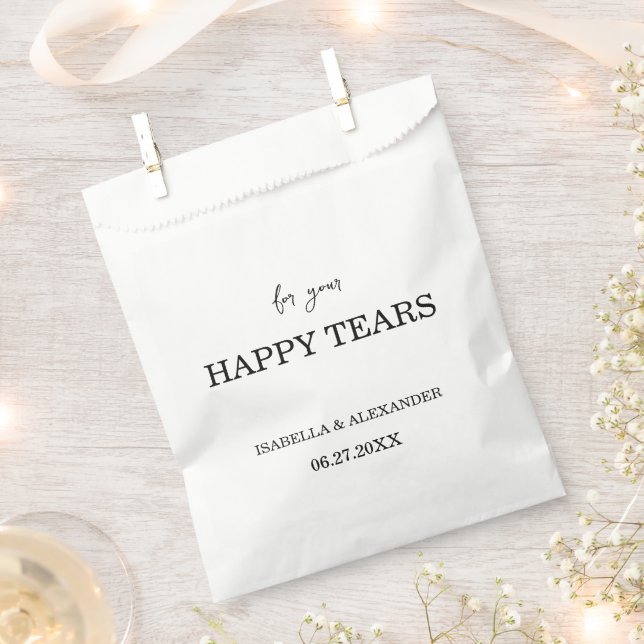 Bolsa De Papel Personalised Happy Tears Wedding Confetti Favours (Cortado)