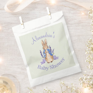 Bolsa De Papel Personaliza el conejo clásico de bebé shower
