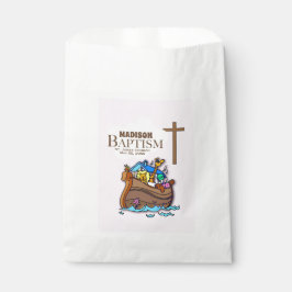 Bolsa De Papel Personalizable, bebé bautiza el arca de Noah