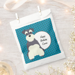 Bolsa De Papel Personalizable de puntos de Schnauzer y Polka