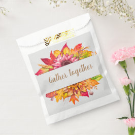 Bolsa De Papel Personalizable Fall LeavesBouquet
