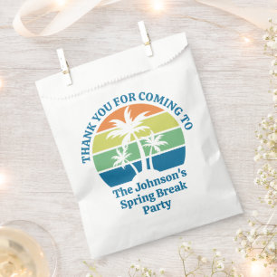 Bolsa De Papel Personalizable Fiesta de Palm Trees Island Tropica