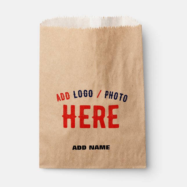 BOLSA DE PAPEL PERSONALIZABLE MODERNO ELEGANTE BROWN VERIFICADO M (Anverso)