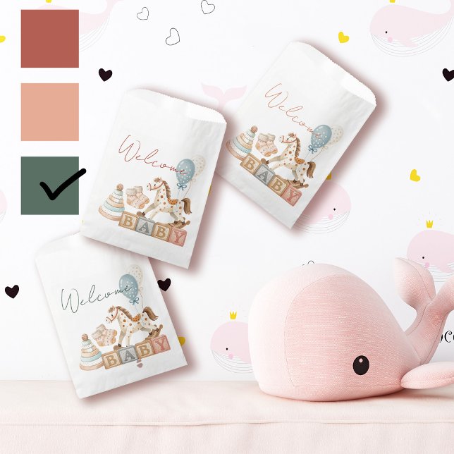 Bolsa De Papel Personalización de Boho Autumn Baby Shower (Boho Autumn Baby Shower Personalized Favor Bag)