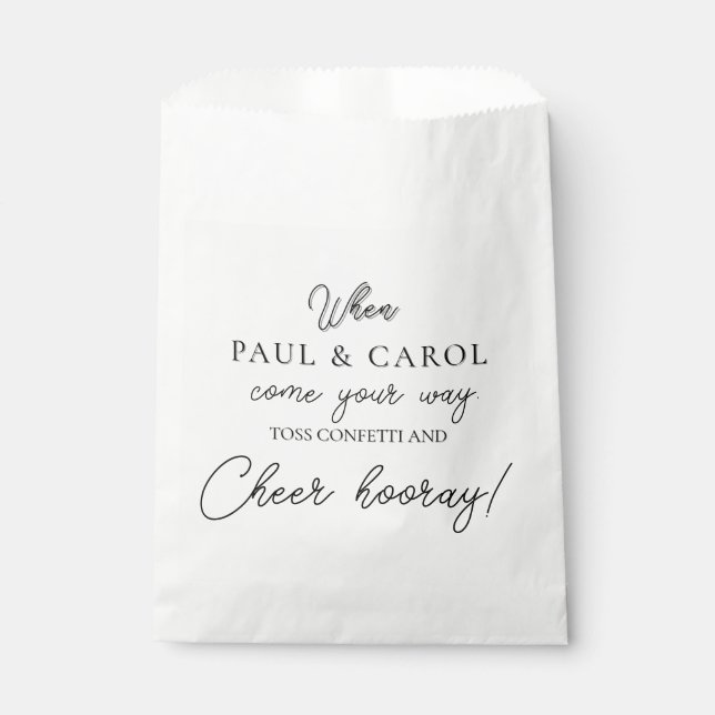 Bolsa de papel personalizada boda Confetti Bags (Anverso)