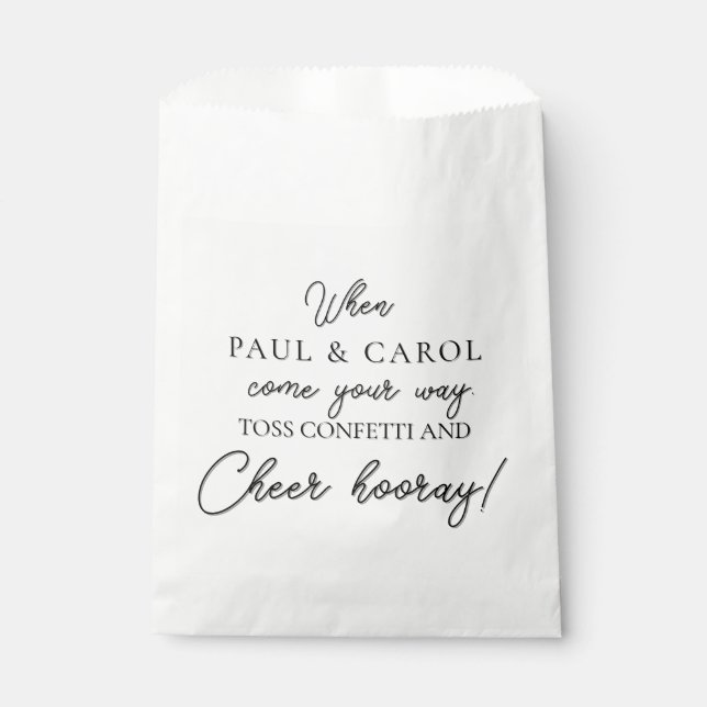 Bolsa de papel personalizada boda Confetti Bags (Anverso)