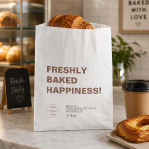 Bolsa de papel personalizada con logotipo moderno