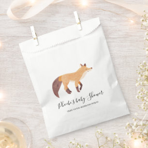 Bolsa De Papel Personalizado Baby Shower Woodland Fox