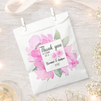 Bolsa De Papel Personalizado Boda Floral Gracias a los regalos Pe
