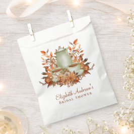 Bolsa De Papel Personalizado Boho Terracotta Floral Sage Tea Fies