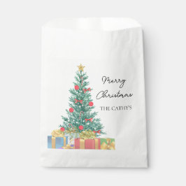 Bolsa De Papel Personalizado Branded Elegant Merry Christmas Fies
