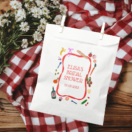 Bolsa De Papel Personalizado  con ducha de novia de estilo picnic