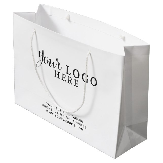 Bolsa de papel Personalizado con logotipo sin míni (Angulo reverso)