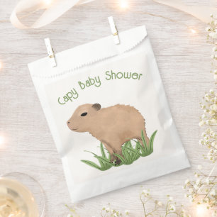Bolsa De Papel Personalizado Cute Capybara Pun Capy Baby Shower