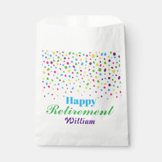Bolsa De Papel Personalizado Cute colorido confetti feliz retiro