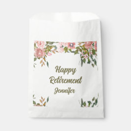 Bolsa De Papel Personalizado Cute Pink Floral Greeneración Feliz