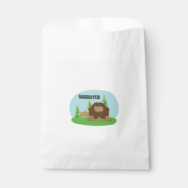 Bolsa De Papel Personalizado Cute Sasquatch (Anverso)