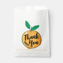 Bolsa De Papel Personalizado Cutie Naranja Gracias