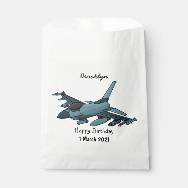 Bolsa De Papel Personalizado de avión de combate militar (Anverso)