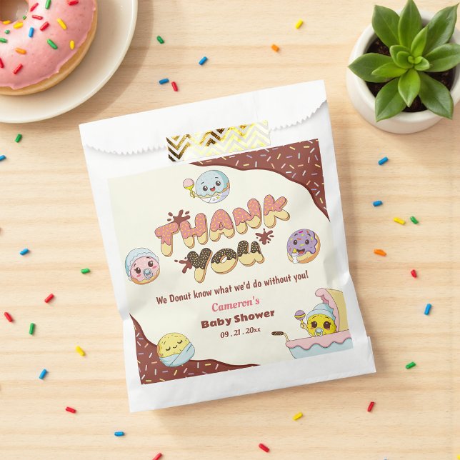 Bolsa De Papel Personalizado de donut para bebé, Baby Shower y Sp (Subido por el creador)