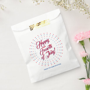 Bolsa De Papel Personalizado de estrellas blancas y azules del 4 