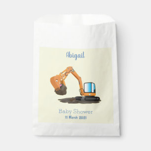 Bolsa De Papel Personalizado de excavadora de naranja cúpula