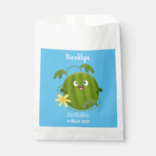 Bolsa De Papel Personalizado de la sandía sonriente alegre