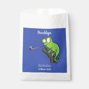 Bolsa De Papel Personalizado de lagarto de camaleón verde lindo