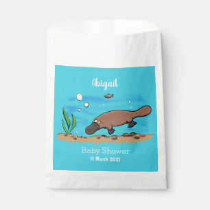 Bolsa De Papel Personalizado de natación de Platypus Cute