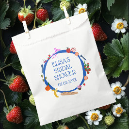 Bolsa De Papel Personalizado de novia pintada a mano y moderna de