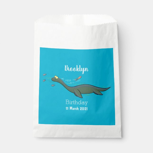 Bolsa De Papel Personalizado de plesiosaurios monstruo del mar (Anverso)