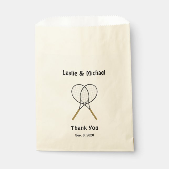 Bolsa De Papel Personalizado de raquetas de tenis (Anverso)