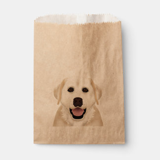Bolsa De Papel personalizado de recuperación de labrador amarillo