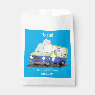 Bolsa De Papel Personalizado de un camión de helados alegre