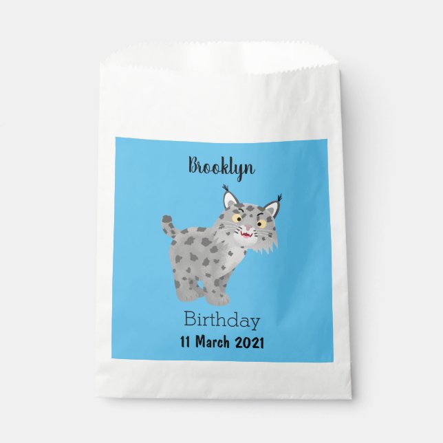 Bolsa De Papel Personalizado del lince del bobcat medio (Anverso)