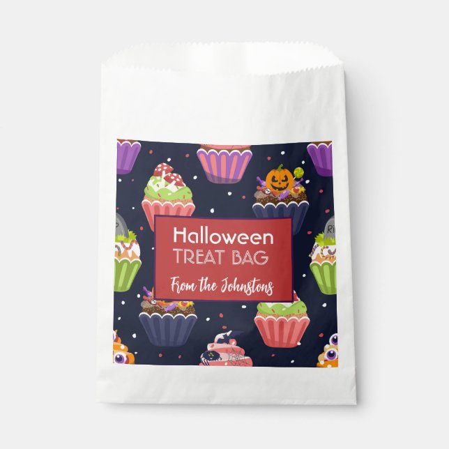 Bolsa De Papel Personalizado del partido de Halloween trata la bo (Anverso)